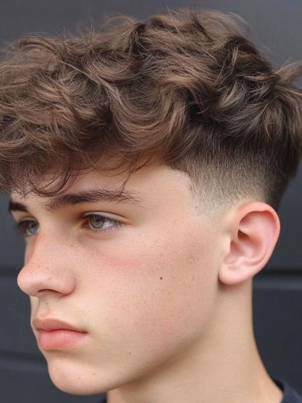 Straight Low Taper Fade Fluffy Hair