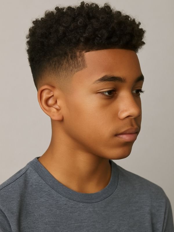 Teen Low Taper Fade Black Haircut