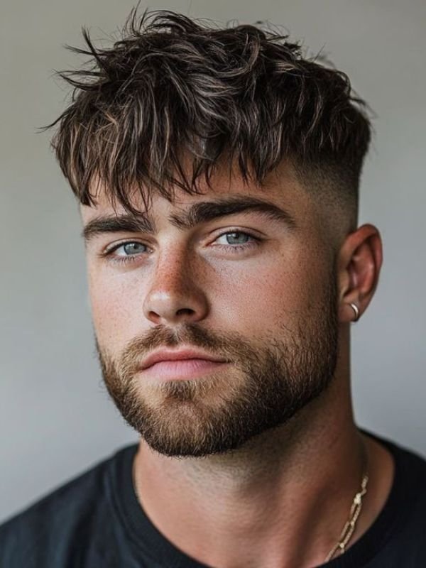 Textured Fringe with Beard