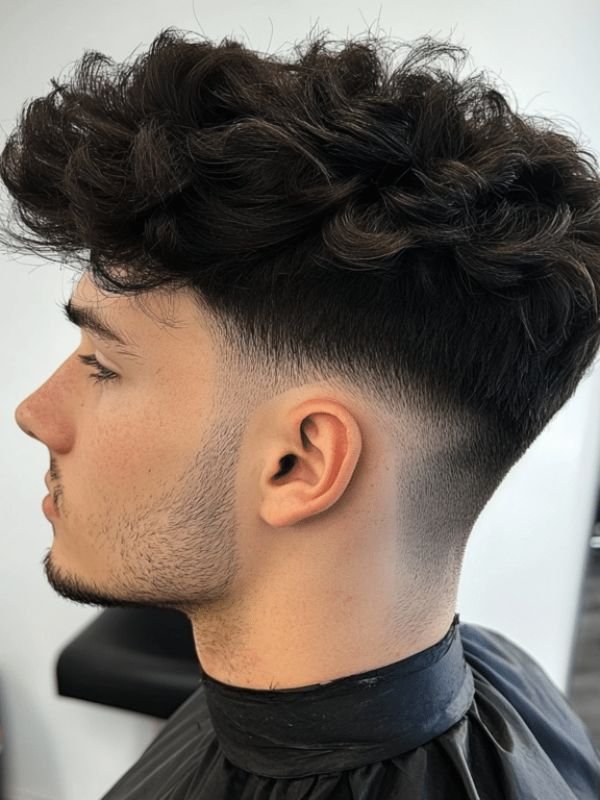 Textured Low Taper Fade Fluffy Hair