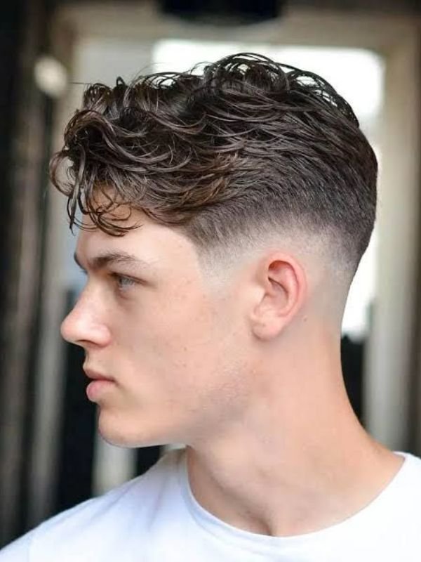 Textured Low Taper Fade Side Part
