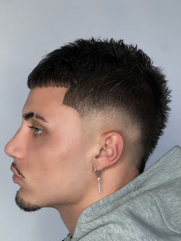 Thin Hair Low Taper Fade Buzz Cut