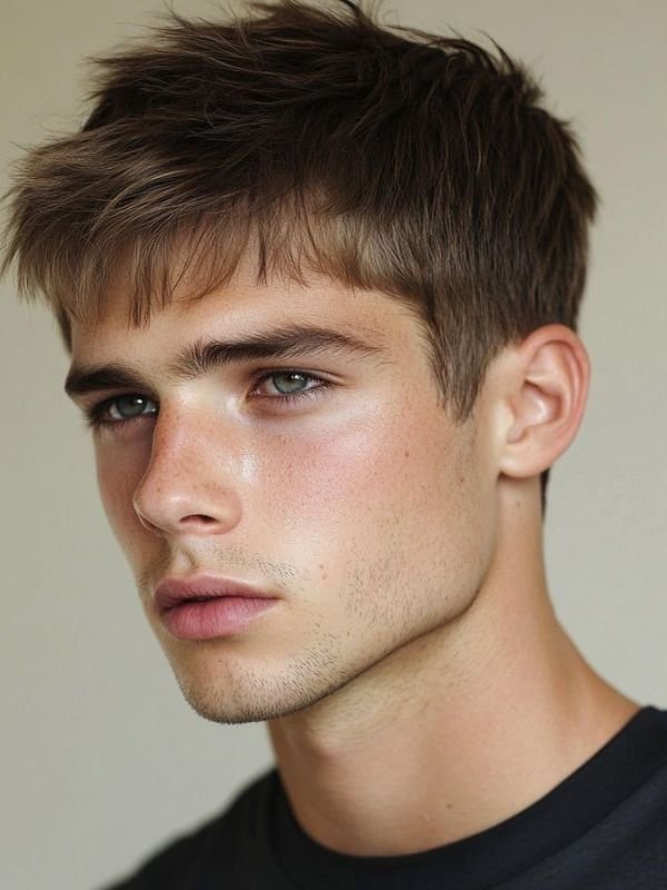 Thin Hair Low Taper Fade Caesar Cut