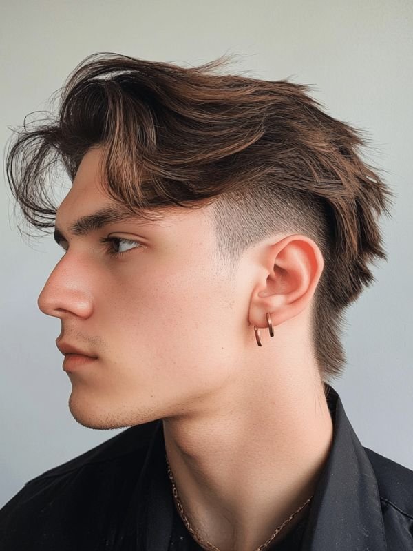 Thin Hair Low Taper Fade Middle Part