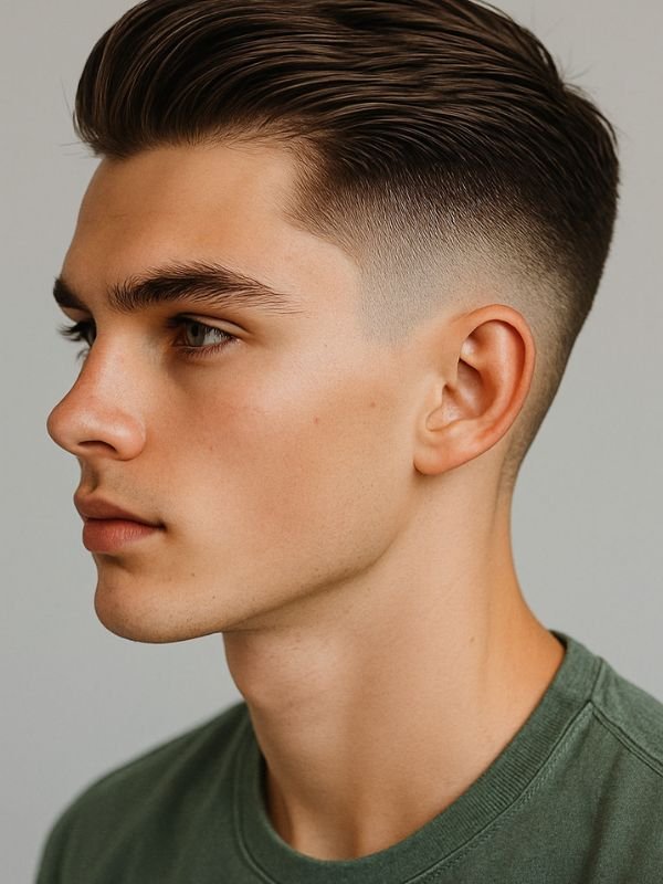 Thin Hair Low Taper Fade Side Part