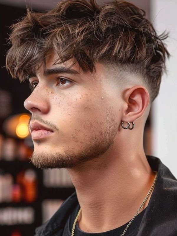 Wavy Low Taper Fade French Crop