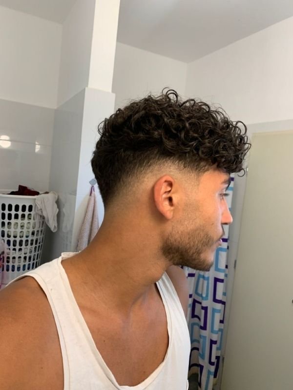 Wet Look Curly Fade