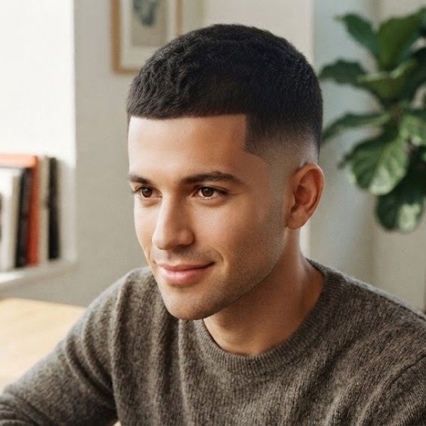 12 Guard Buzz Cut Mid Taper for a Polished Look