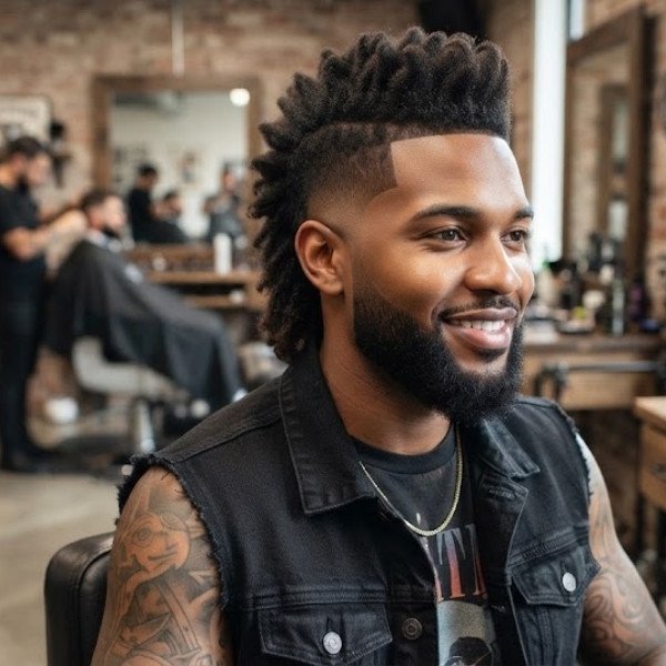 Burst Fade Mohawk Mullet Hybrid
