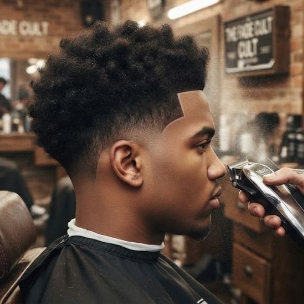 Burst Fade Taper for Thick Hair