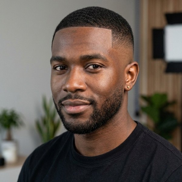 Buzz Cut Fade for Black Men with a Sharp and Clean Look