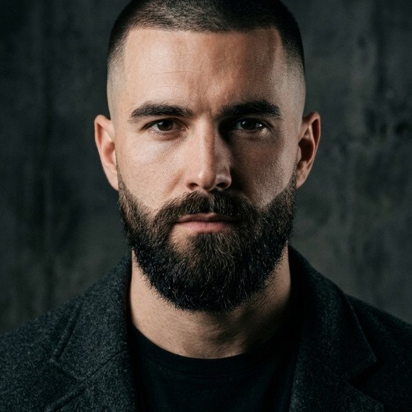Buzz Cut Fade with Beard for a Bold and Masculine Look