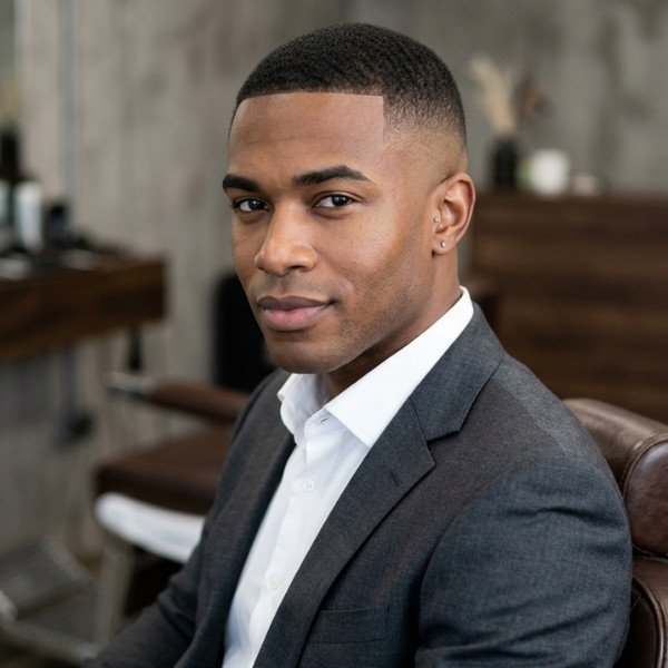 Fade Buzz Cut for a Neat and Polished Appearance