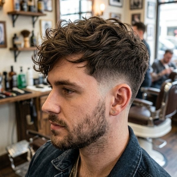 Messy Burst Fade Comb Over