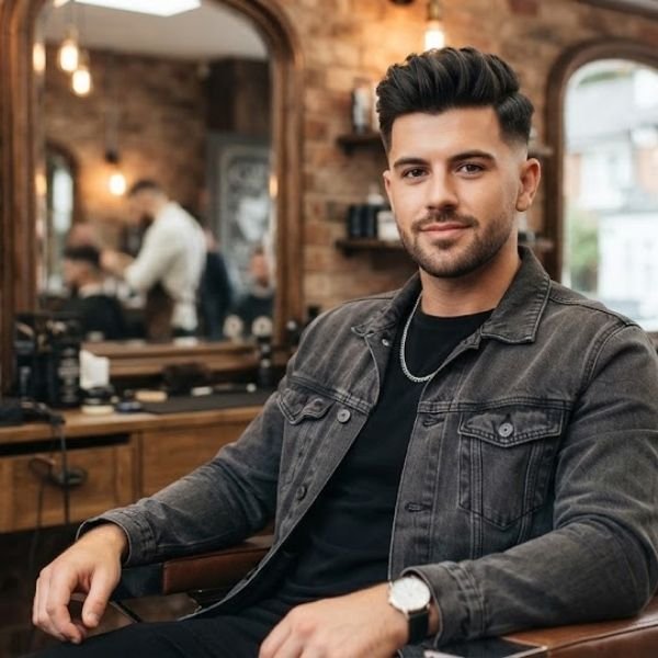 Short Quiff with Low Taper Fade