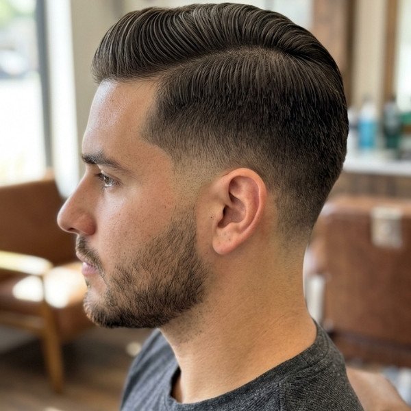 Taper Burst Fade Comb Over