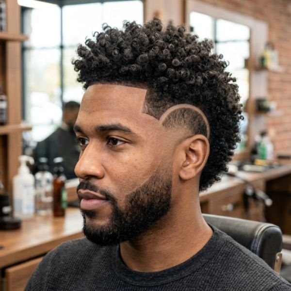 Taper Curly Burst Fade (1)