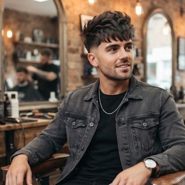 Textured Fringe Quiff