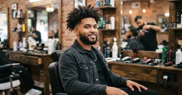 burst fade curly hair